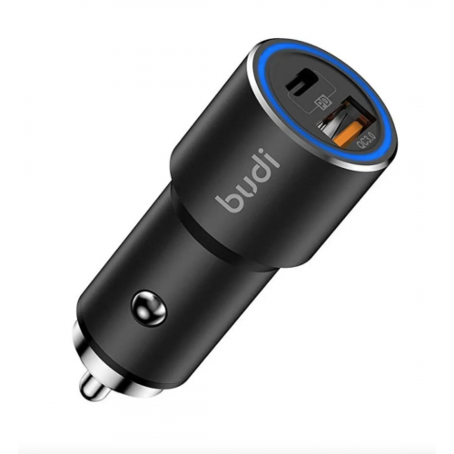 Автомобильное зарядное устройство 20 Вт USB-C + USB A, PD 3.0, QC 3.0