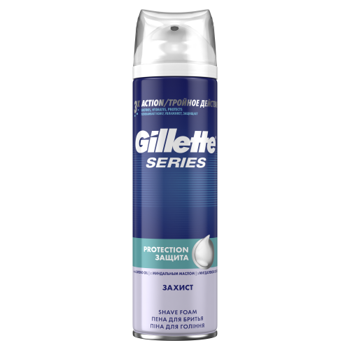 Пена для бритья Gillette Protection (Защита) с миндальным маслом 250мл