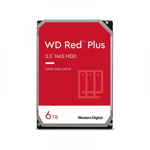 Жесткий диск WD Red Plus WD60EFZX, 6ТБ, HDD, SATA III, 3.5"