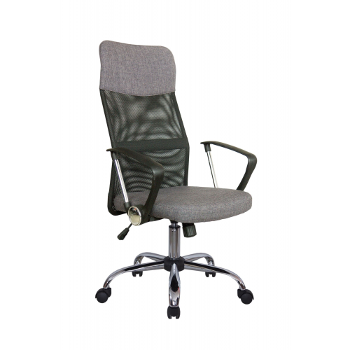 Офисное кресло RCH 8074F/Черная сетка /ткань серая