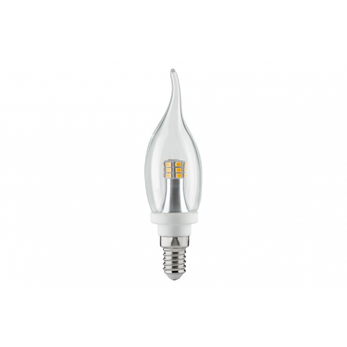 Лампа LED Свеча на ветру 4W E14, 2700K, прозрачная 28306