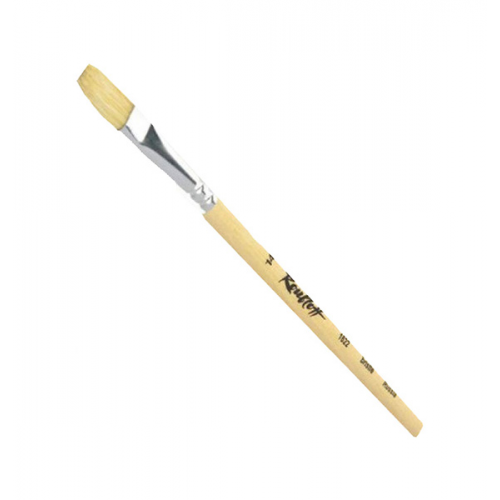 Кисть Roubloff Серия 1622 из щетины №14, плоская, длинная ручка