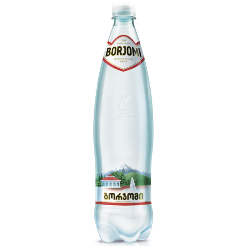 Вода минеральная Borjomi газированная пластик 0.75 л