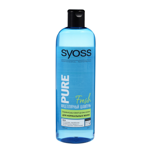 Шампунь Syoss Pure Fresh, для нормальных волос, ежедневный уход, 500 мл