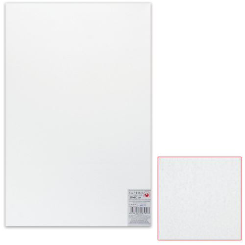 Белый картон грунтованный для живописи ПОДОЛЬСК-АРТ-ЦЕНТР 50х80 см