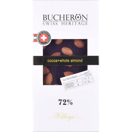 Шоколад горький Bucheron с миндалем 72% какао 100 г