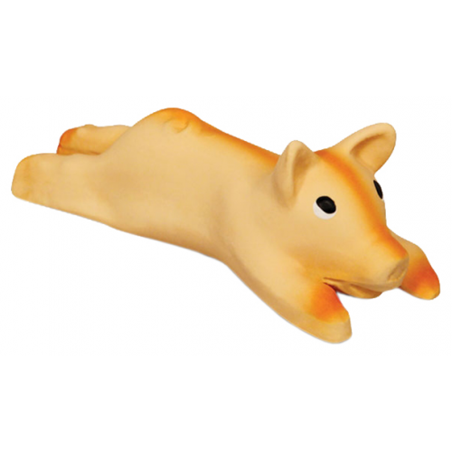 Жевательная игрушка для собак Triol Поросенок из латекса, бежевый, 14 см