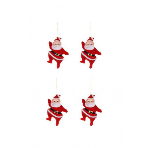 Набор елочных игрушек Snowmen Дед Мороз Е94341 8,9 см 4 шт