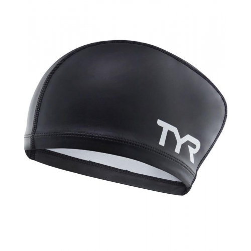 Шапочка для плавания TYR Long Hair Silicone Comfort Swim Cap 001 black