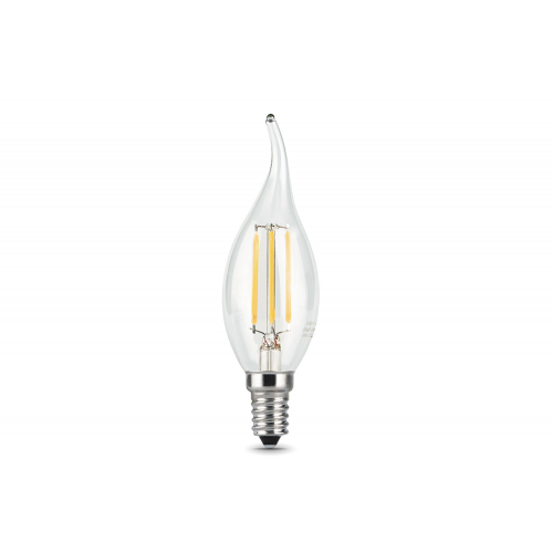 Лампа светодиодная Gauss Filament E14 11W (750lm) 4100K, прозрачная, нитевидная, 104801211