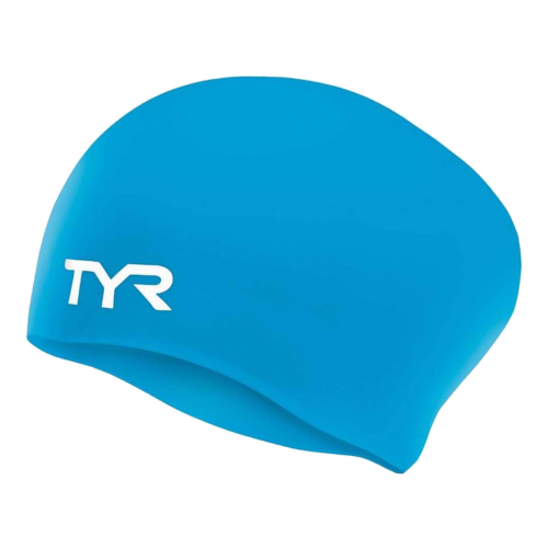 Шапочка для плавания TYR Long Hair Wrinkle-Free Silicone Cap 420 blue