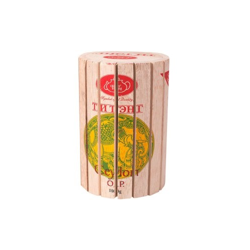 Чай весовой зеленый Ти Тэнг Ceylon O.P. в круглой деревянной коробке 100 г