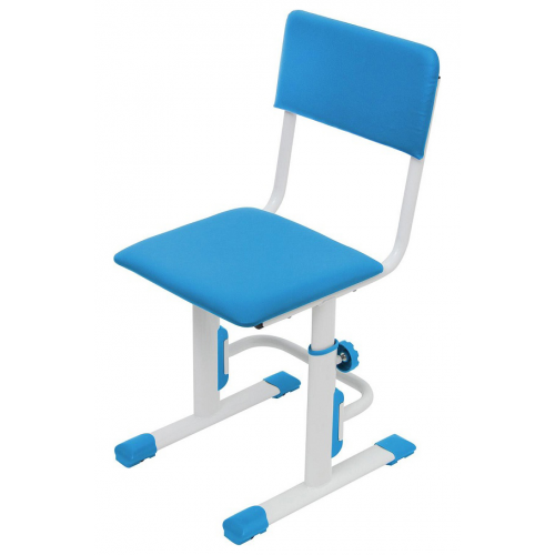 Детский стул для школьника регулируемый Polini Kids City/Polini Kids Smart L, Белый/Синий
