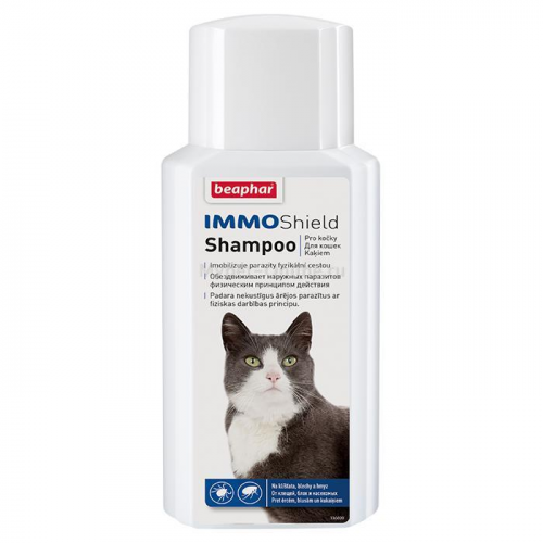 Шампунь для кошек Beaphar Immo Shield против блох и клещей, диметикон, 250 мл