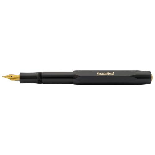 Ручка перьевая Kaweco "Classic Sport", черная, синие чернила, M 0,9 мм
