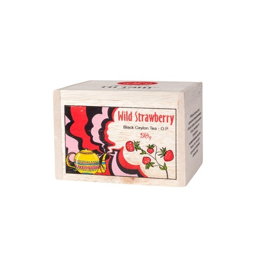 Чай весовой черный Ти Тэнг Wild Strawberry O.P. в деревянном сундучке 50 г