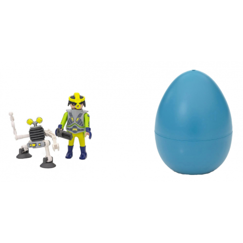 Игровой набор Playmobil Пасхальное яйцо Космический агент с роботом