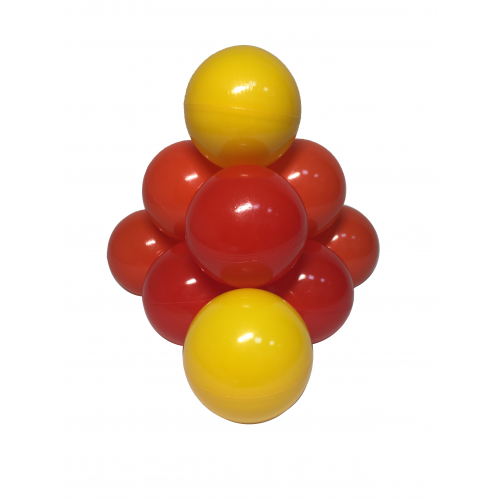 Комплект шариков Солнечный (100шт: оранж, жел, и красн) для сухого бассейна
