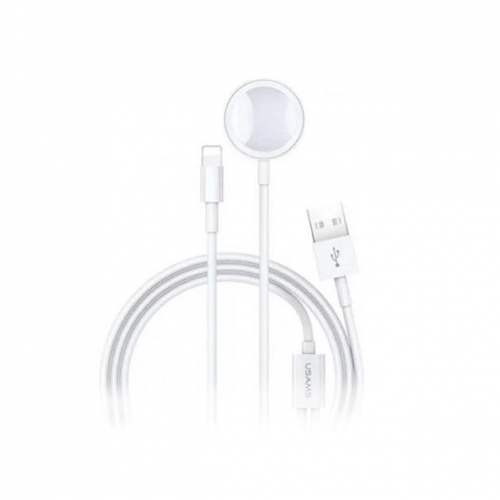 Зарядное устройство USAMS Wireless Charger 2in1 US-CC076 White для Apple Watch+iPhone
