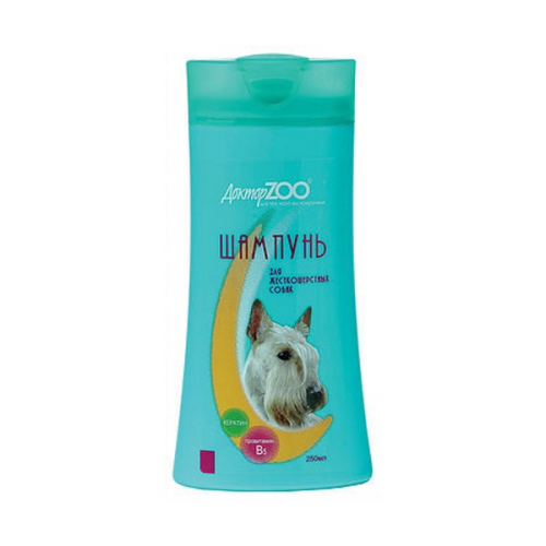 Шампунь-бальзам для собак Доктор ZOO для жесткошерстных, провитамин В5 и кератин, 250 мл
