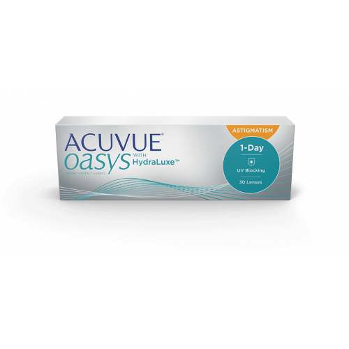 Контактные линзы Acuvue Oasys 1-Day with HydraLuxe for Astigmatism 30 линз -4,50/-0,75/100