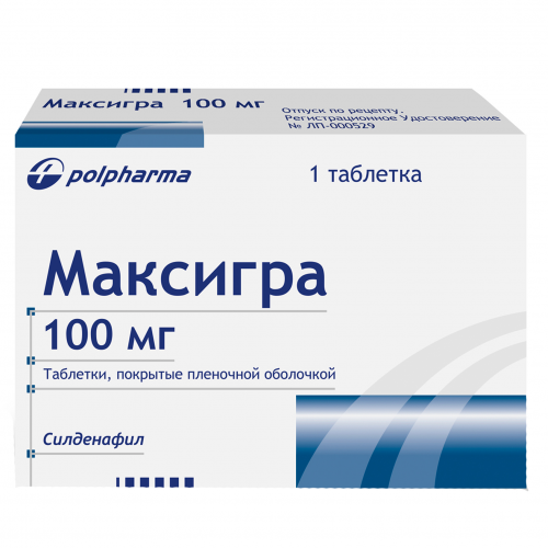 Максигра таблетки 100 мг