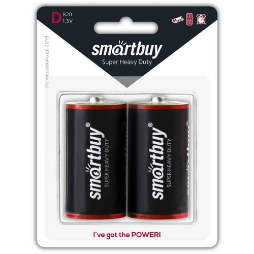 Батарейка SmartBuy D R20-2BL 2 шт