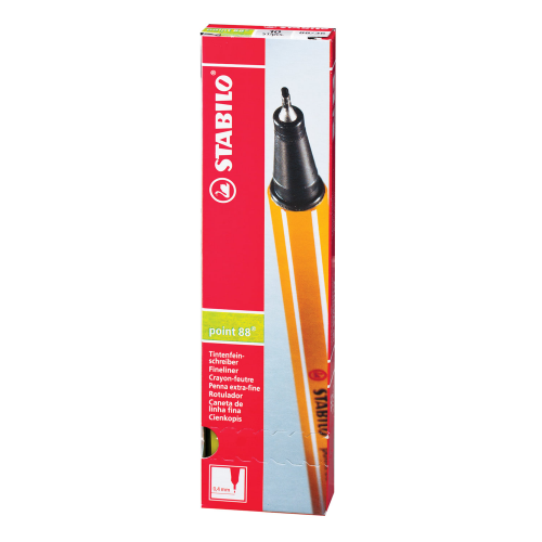 Ручка капиллярная Stabilo 142078 неновая желтая