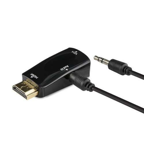 Адаптер 2emarket HDMI-VGA, M-F Black (3543)