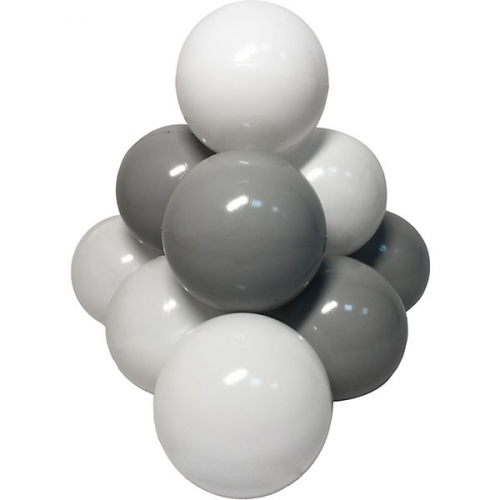 Комплект шариков Лайт (50шт: серый и бел) для сухого бассейна