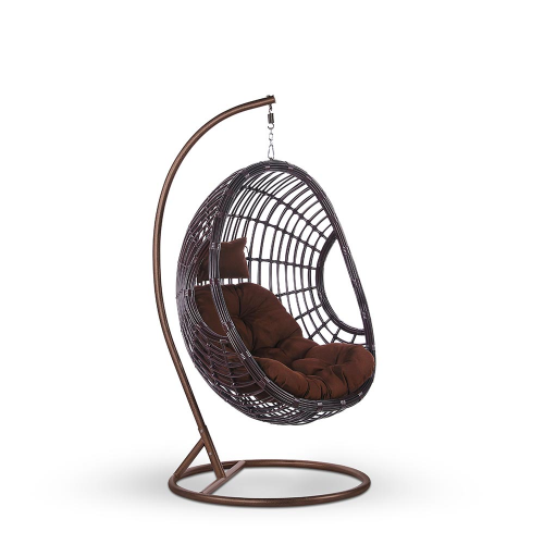 Подвесное кресло коричневое Afina AFM-300A коричневая подушка