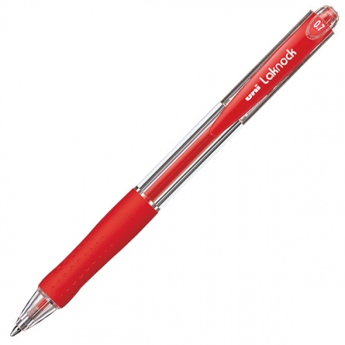 Ручка шариковая UNI Laknock SN-100, красная, 0,7 мм, 1 шт