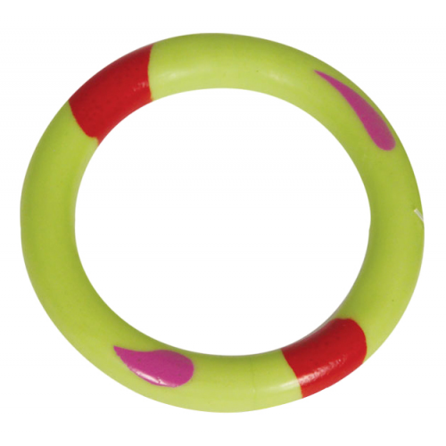 Жевательная игрушка для собак Triol Кольцо из резины, зеленое, 8,5 см