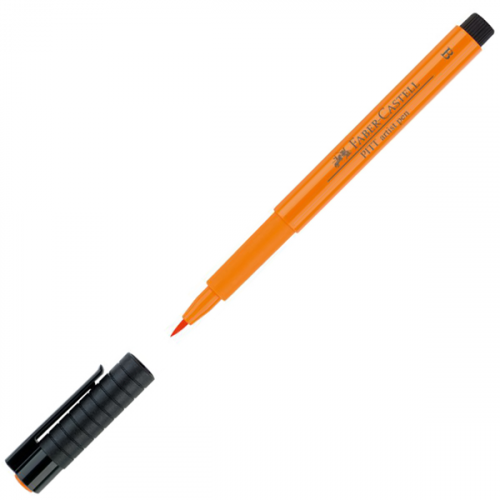 Капиллярная ручка "Pitt Artist Pen Brush", оранжевая
