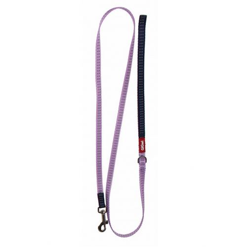 Поводок для собак GiGwi, со светоотражающими полосками, фиолетовый, S, 10ммх120см