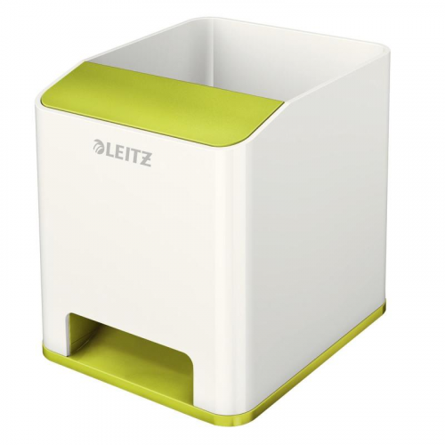 Подставка для ручек и смартфона Leitz 889175 Wow белая/зеленая с усилением звука