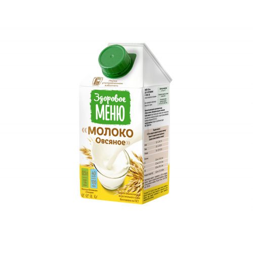 Молоко овсяное Здоровое Меню 0.5 л