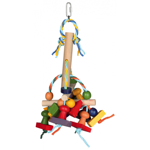 Подвеска для попугаев TRIXIE Wooden Toy, разноцветный, 31х20х7 см