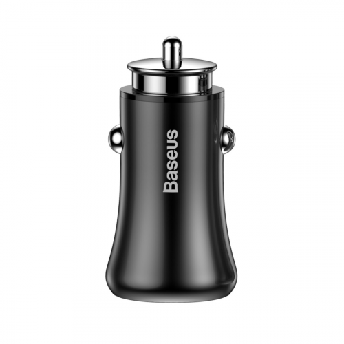 АЗУ Baseus Gentleman 4,8A Dual-USB Car Charger Black CCALL-GB01 2*USB (черное)