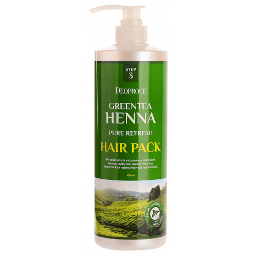 Маска для волос Deoproce GreenTea Henna Pure Refresh Hair Pack 1000 мл