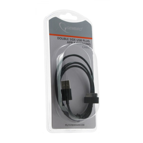 Кабель Gembird "CC-USB-AP1MB" для Apple, 30-pin, черный (1,0м)