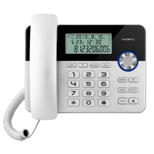 Проводной телефон teXet TX-259 White/Black