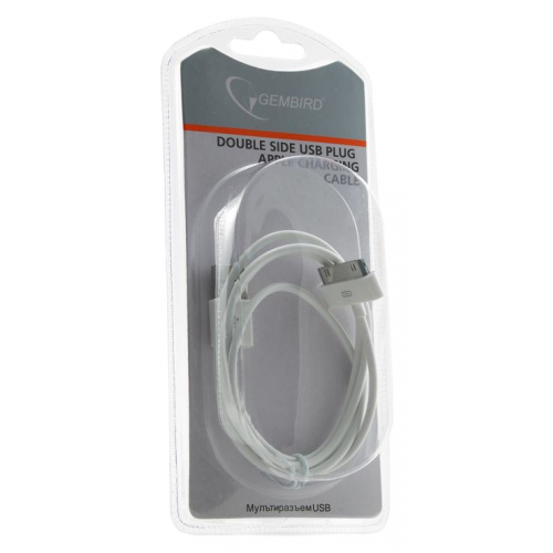 Кабель Gembird "CC-USB-AP1MW" для Apple, 30-pin, белый (1,0м)