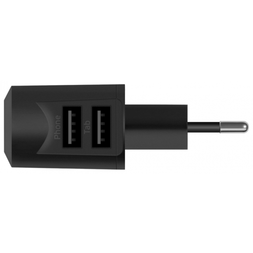 Сетевое зарядное устройство Prime Line PRL-2311, 2 USB, 2,1 A, (2311) black