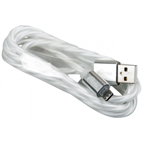 Кабель USB-microUSB Ritmix RCC-312 White 1м, 2А