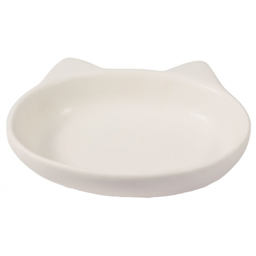 Одинарная миска для кошек Triol, керамика, белый, 0.18 л