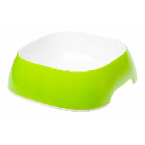 Одинарная миска для собак Ferplast, пластик, белый, зеленый, 1.2 л