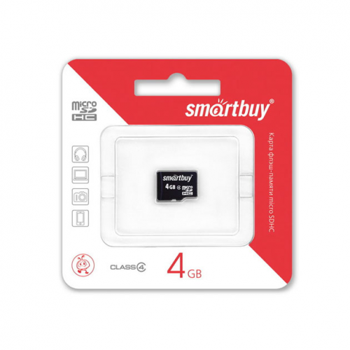 Карта памяти SmartBuy MicroSD 4GB Class 4 без адаптера