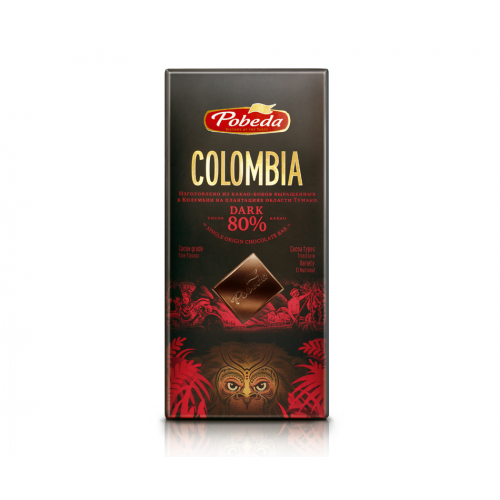 Шоколад горький Победа Вкуса Колумбия 80% какао