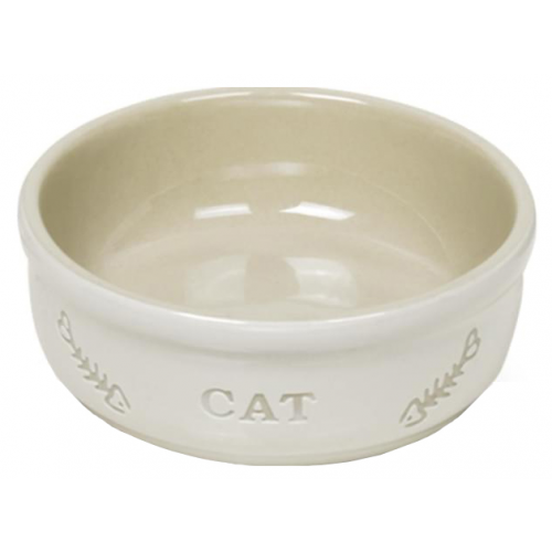 Одинарная миска для кошек Nobby, керамика, белый, 0.24 л
